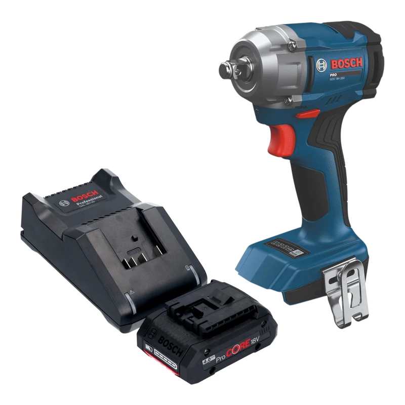 Bosch GDS 18V-350 Professional Akku Drehschlagschrauber 18 V 350 Nm 1/2" Brushless + 1x ProCORE Akku 4,0 Ah + Ladegerät