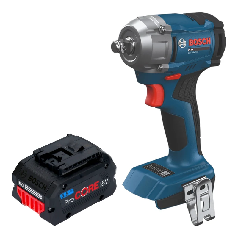 Bosch GDS 18V-350 Professional Akku Drehschlagschrauber 18 V 350 Nm 1/2" Brushless + 1x ProCORE Akku 5,5 Ah - ohne Ladegerät