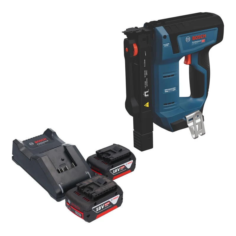 Bosch GTH 18V-14 Akku Holzklammerer 18 V 10,6 x 6 - 14 mm Brushless + 2x Akku 5,0 Ah + Ladegerät