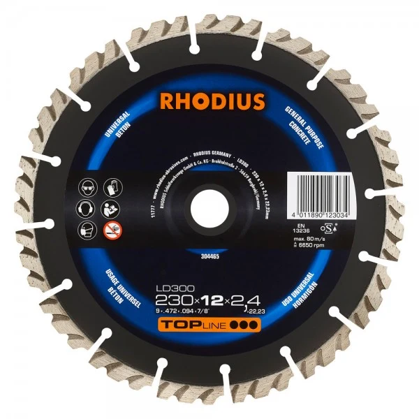 Rhodius Diamanttrennscheibe LD300 TOP Ø 125 x 12 x 2,4 x 22,23 mm