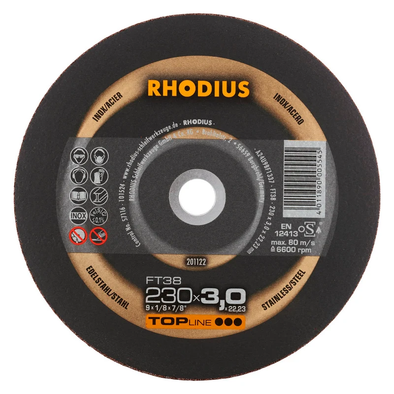 Rhodius Trennscheibe FT38 Ø 230 x 3.0 x 22.23 mm (201122)