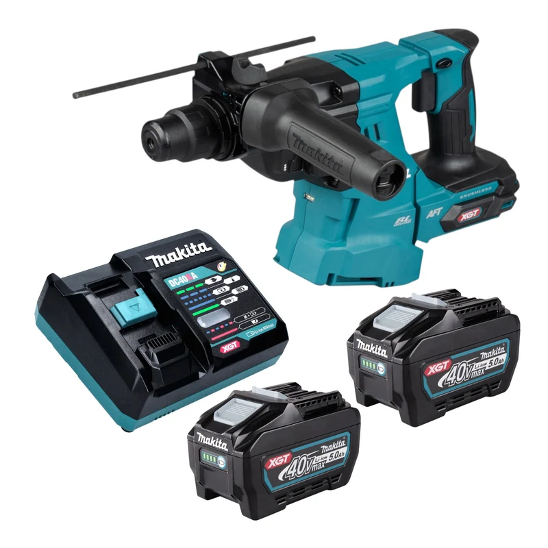 Makita HR 011 GT201 Akku Kombihammer 40 V max. 3,3 J SDS plus Brushless + 2x Akku 5,0 Ah + Ladegerät