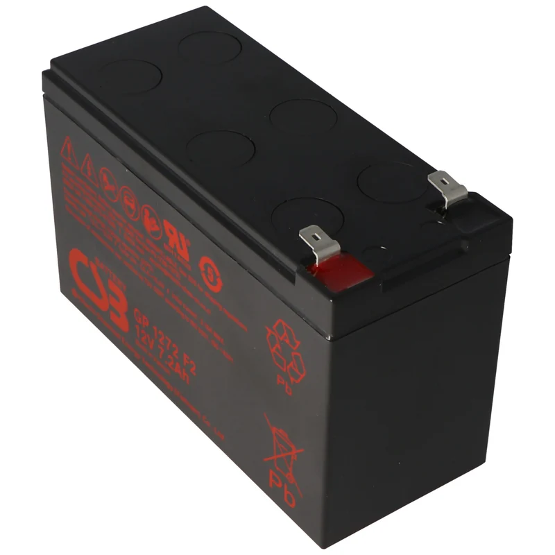 CSB Ersatz-Akku passend für den APC-RBC2 Akku 12 Volt AGM Bleiakku 7,2Ah, 151x65x100mm 6,3mm