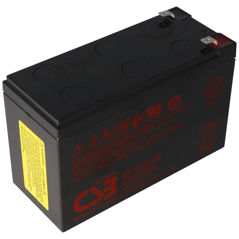 CSB Ersatz-Akku passend für den APC-RBC2 Akku 12 Volt AGM Bleiakku 7,2Ah, 151x65x100mm 6,3mm