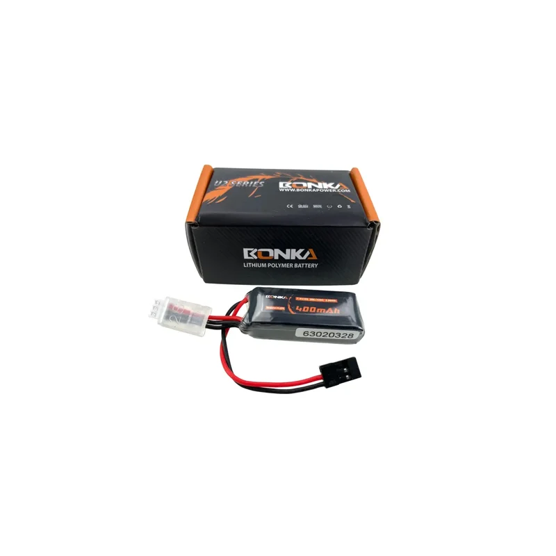 Bonka Lipo Akku 400mAh 7,4V 2S 50C JR-Anschluß