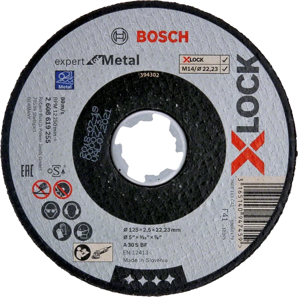 Bosch PRO Metal X-Lock Trennscheibe, 125 x 2,5 x 22,23 mm