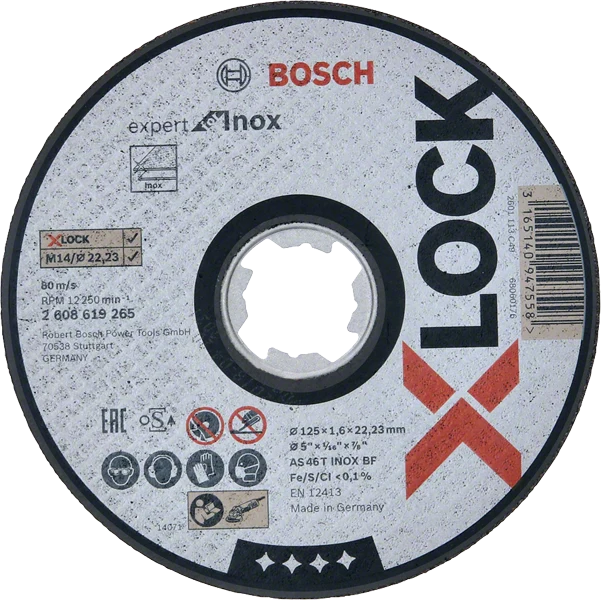 Bosch PRO Stainless Steel and Metal X-Lock Trennscheibe, 125 x 1.6 x 22,23 mm