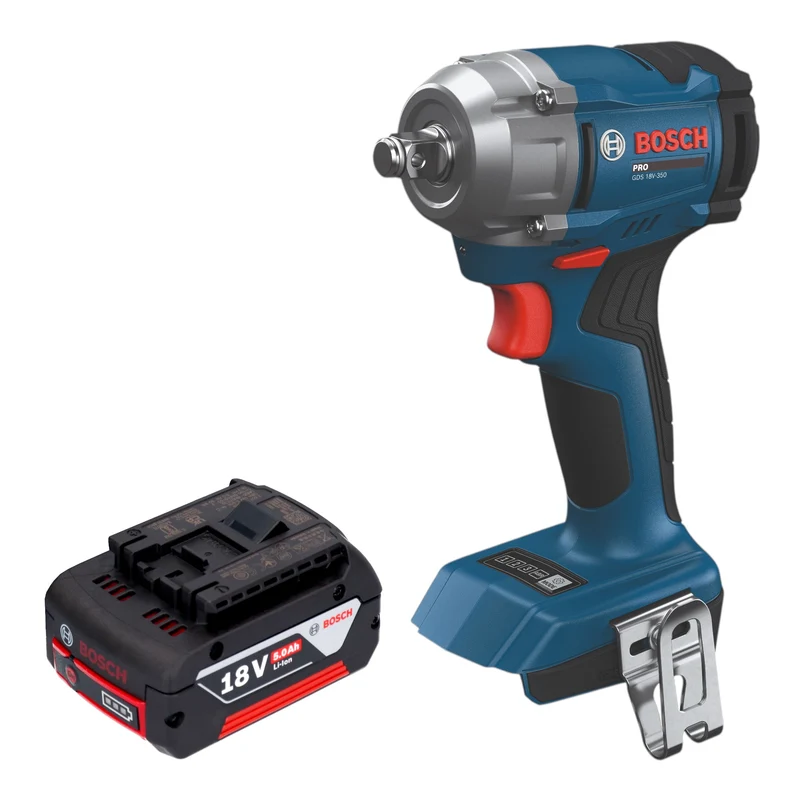 Bosch GDS 18V-350 Professional Akku Drehschlagschrauber 18 V 350 Nm 1/2" Brushless + 1x Akku 5,0 Ah - ohne Ladegerät