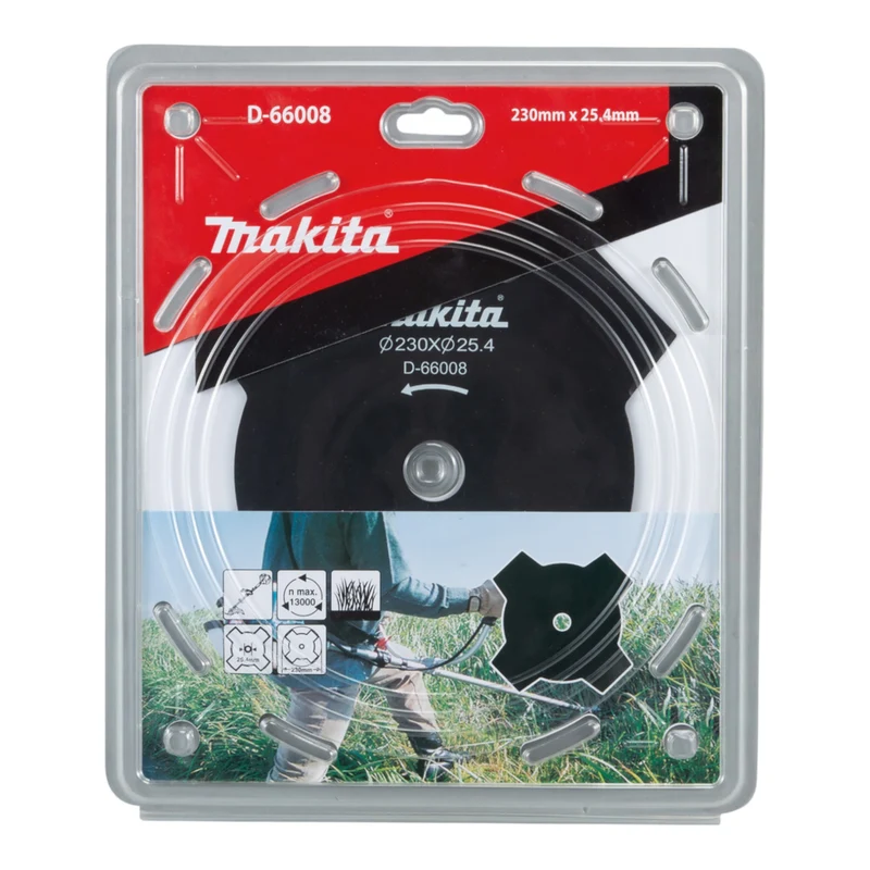 Makita D-66008 4-Zahn-Schlagmesser 230 x 25,4 mm für Sensen und Freischneider