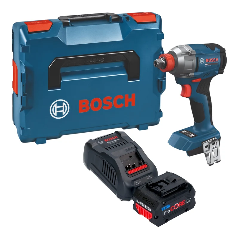 Bosch GDX 18V-285 Professional Akku Drehschlagschrauber 18 V 285 Nm + 1x ProCORE Akku 5,5 Ah + Ladegerät + L-Boxx