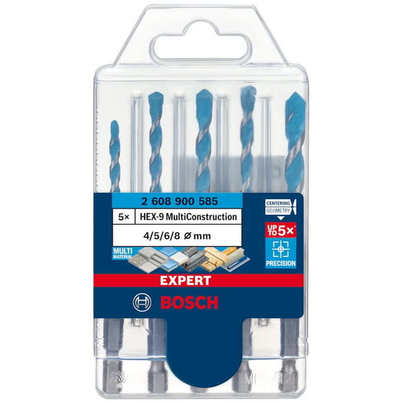 Bosch EXPERT HEX-9 MultiConstruction Bohrer Set (4-8 mm für unterschiedlicher Materialien)