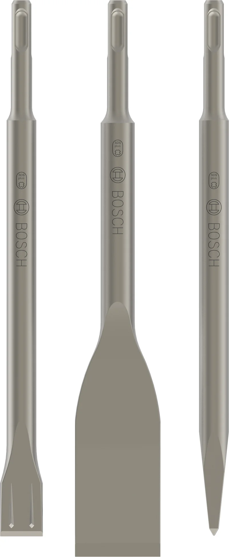 Bosch PRO SDS plus-5C Meißel-Set 3-tlg. (Spitzmeißel 250 mm, Fliesenmeißel 260 mm, Flachmeißel 250 mm)