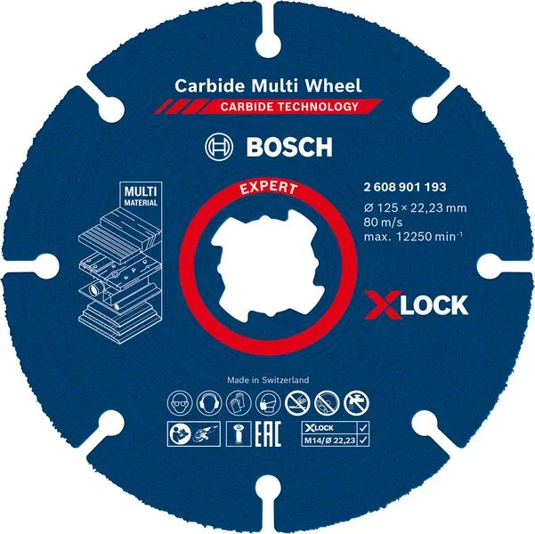 Bosch Expert Carbide Multi Wheel X-LOCK Trennscheibe (Ø 125 x 22,23 mm)