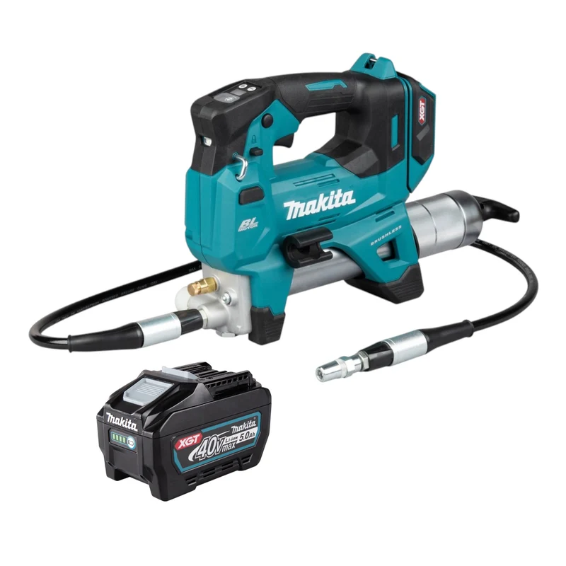 Makita GP 001 GT1 Akku Fettpresse 40 V max. 690 bar Brushless + 1x Akku 5,0 Ah - ohne Ladegerät