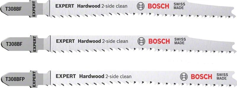 Bosch EXPERT Stichsägeblatt Set T308BF/BFP Hardwood 2-side clean 3 tlg.