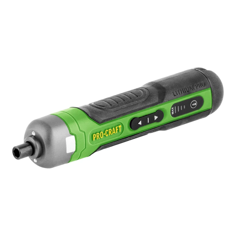 Procraft KS510 Akku Schraubendreher 3,6 V 10 Nm + Integrierter Akku 1,5 Ah + 27 tlg. Bit Set + Koffer