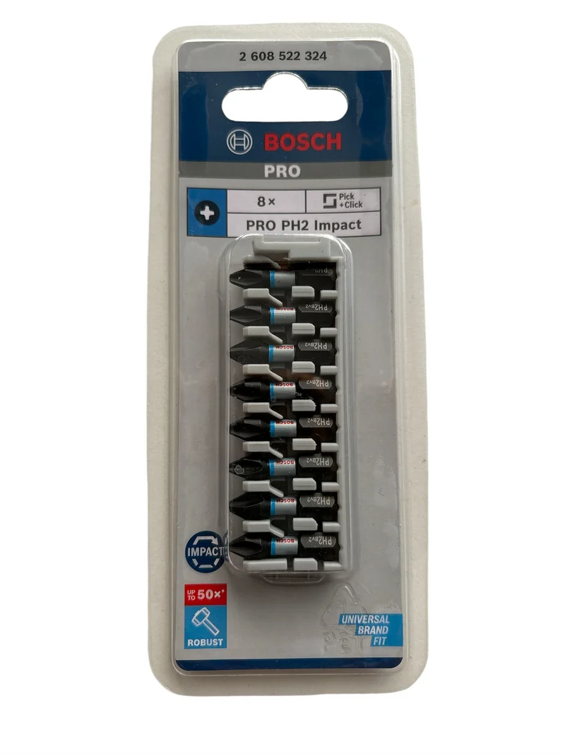 Bosch PRO Phillips Impact Bit, PH2, 25 mm, 8-tlg.