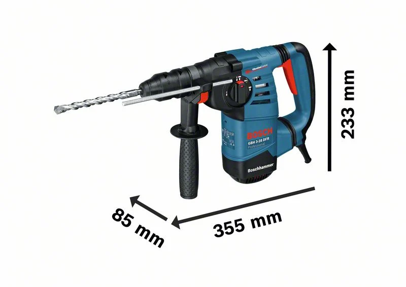 Bosch Professional GBH 3-28 DFR Bohrhammer 3.1 Joule + Schnellspannbohrfutter in L-Boxx 136
