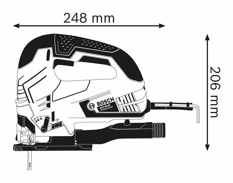 Bosch Professional GST 90 BE Stichsäge mit 650 W im Koffer