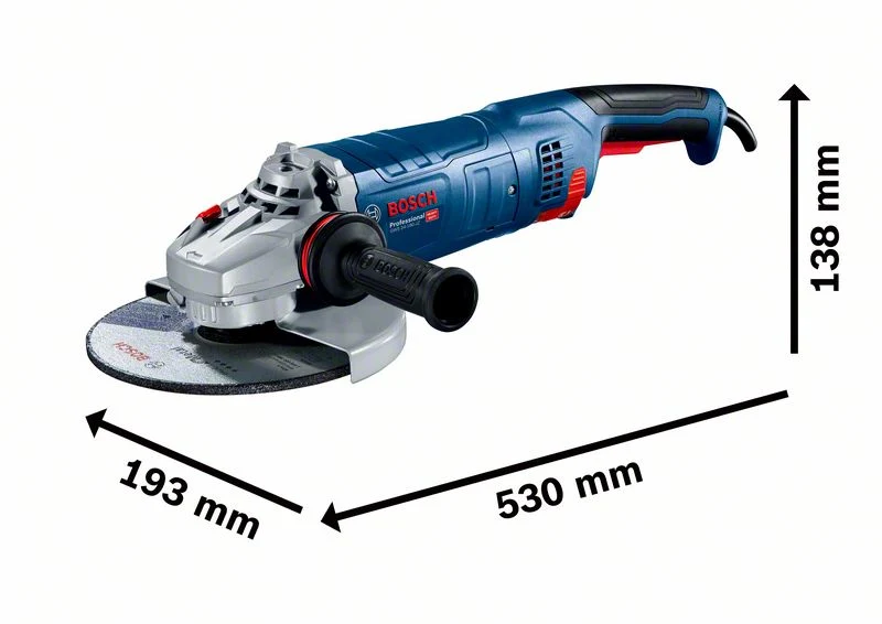 Bosch Professional GWS 24-230 JZ Winkelschleifer 2400 W 230 mm mit CYCLON TECH-Staubschutz im Karton