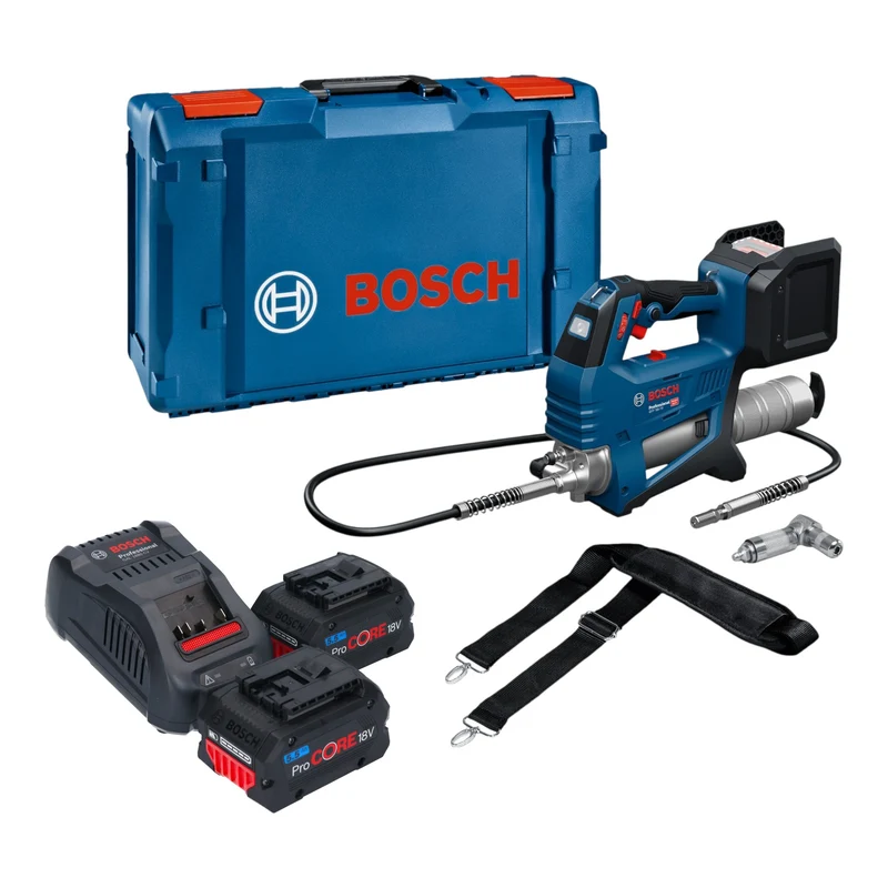 Bosch GFP 18V-10 Akku Fettpresse 18 V 10000 psi + 2x ProCORE Akku 5,5 Ah + Ladegerät + XL-Boxx