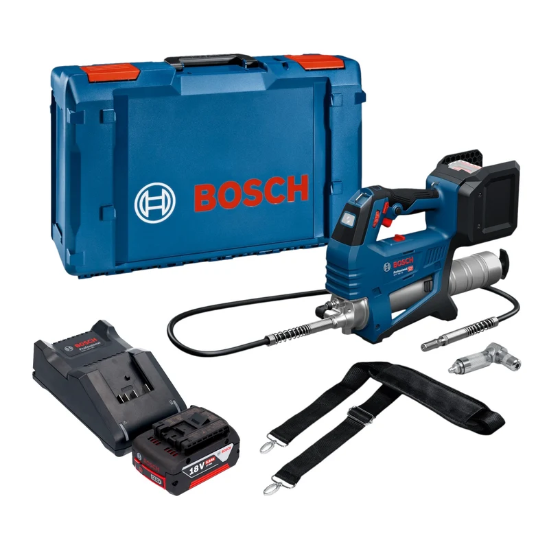 Bosch GFP 18V-10 Akku Fettpresse 18 V 10000 psi + 1x Akku 5,0 Ah + Ladegerät + XL-Boxx