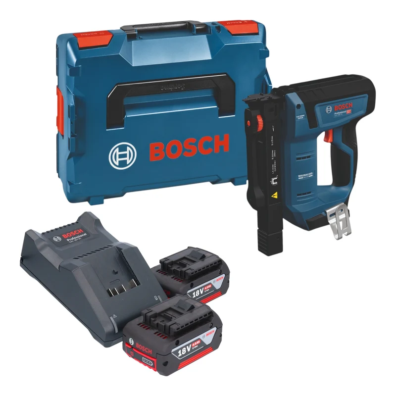 Bosch GTH 18V-14 Akku Holzklammerer 18 V 10,6 x 6 - 14 mm Brushless + 2x Akku 4,0 Ah + Ladegerät + L-Boxx
