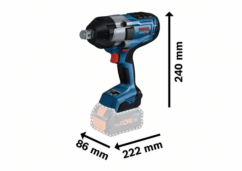 Bosch Professional GDS 18V-1050 H Akku-Drehschlagschrauber BITURBO ohne Akku/Lader in L-Boxx