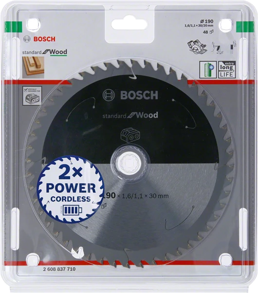 Bosch PRO Wood cordless Kreissägeblatt, 190 x 1,6 x 30 mm