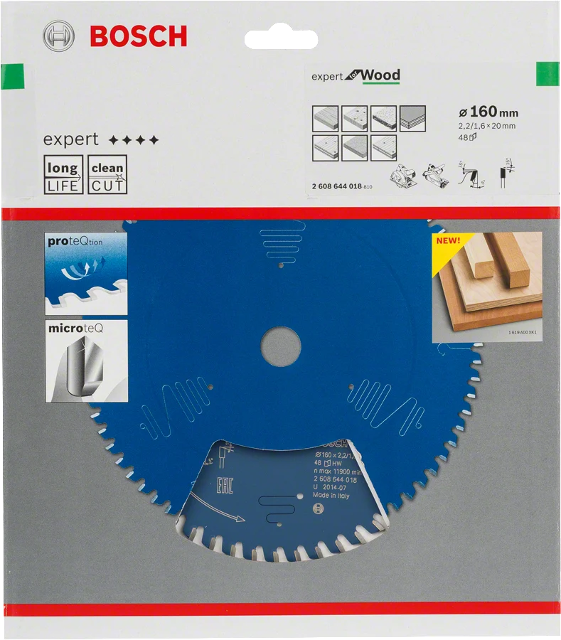 Bosch Expert for Wood Kreissägeblatt 160x2.2/1.6x20 mm 48 Zähne