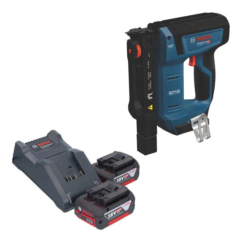 Bosch GTH 18V-14 Akku Holzklammerer 18 V 10,6 x 6 - 14 mm Brushless + 2x Akku 4,0 Ah + Ladegerät