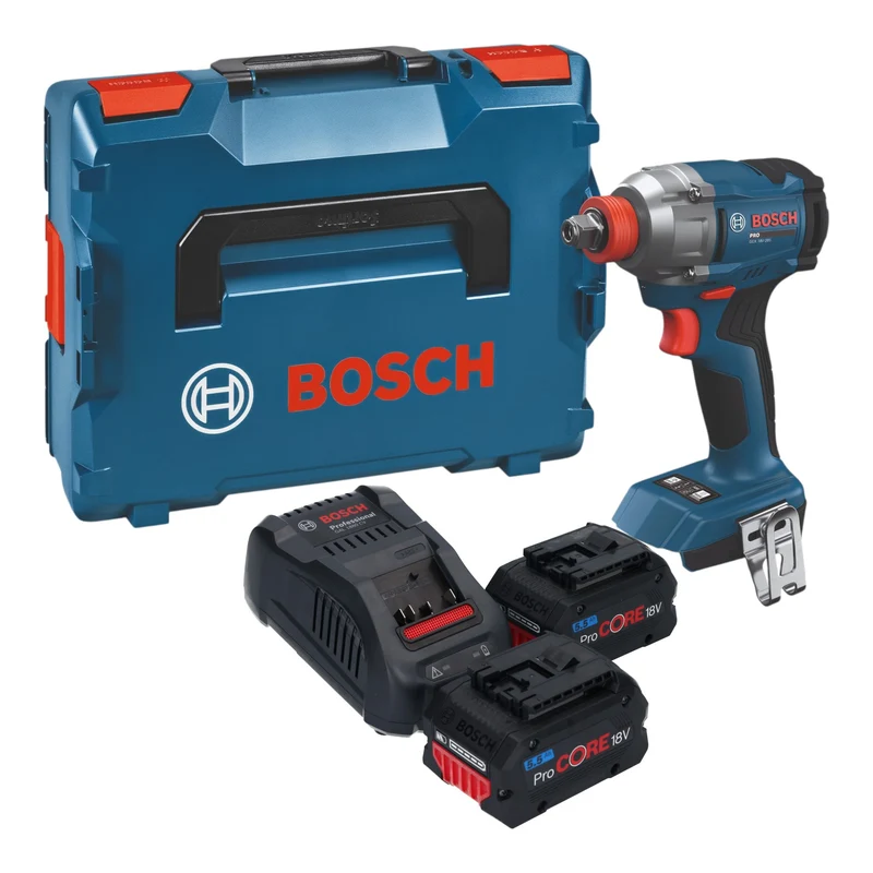 Bosch GDX 18V-285 Professional Akku Drehschlagschrauber 18 V 285 Nm + 2x ProCORE Akku 5,5 Ah + Ladegerät + L-Boxx