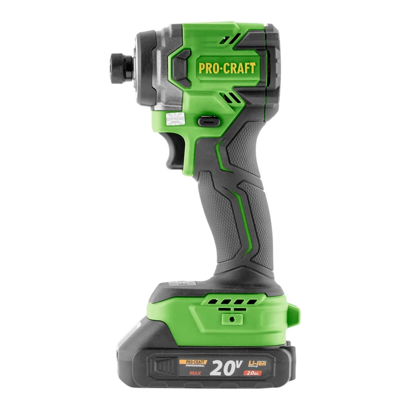 Procraft PS25-1B-C Akku Schlagschrauber 20 V 230 Nm 1/4" Brushless + 1x Akku 2,0 Ah + Ladegerät + Koffer