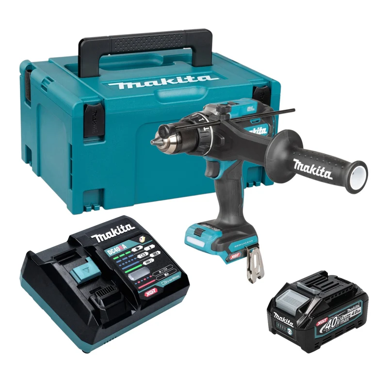 Makita HP 003 GM101 Akku Schlagbohrschrauber 40 V max. 180 Nm Brushless + 1x Akku 4,0 Ah + Ladegerät + Makpac
