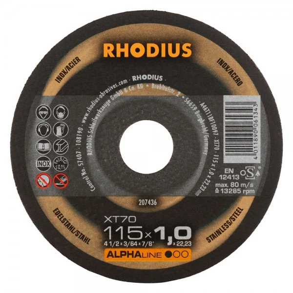 Rhodius Trennscheibe XT70 Ø 115 x 1,0 x 22,23 mm