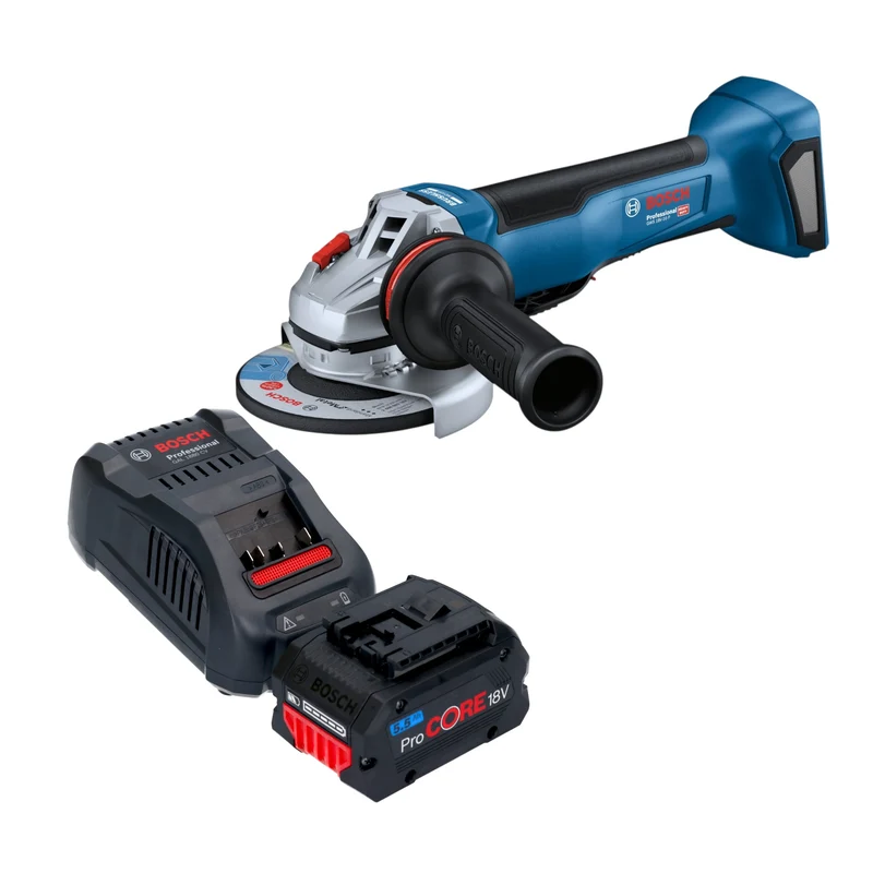 Bosch GWS 18V-10 P Professional Akku Winkelschleifer 18 V 125 mm Brushless + 1x ProCORE Akku 5,5 Ah + Ladegerät