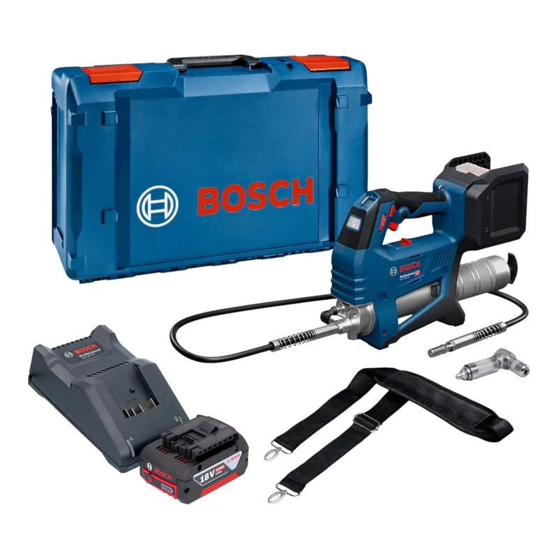 Bosch GFP 18V-10 Akku Fettpresse 18 V 10000 psi + 1x Akku 4,0 Ah + Ladegerät + XL-Boxx