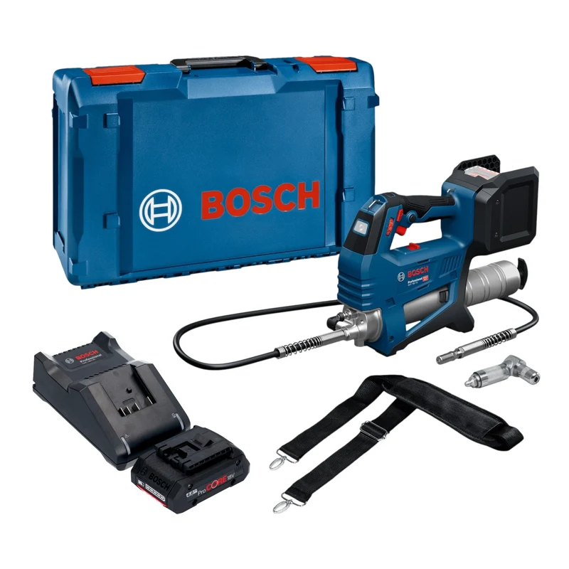 Bosch GFP 18V-10 Akku Fettpresse 18 V 10000 psi + 1x ProCORE Akku 4,0 Ah + Ladegerät + XL-Boxx