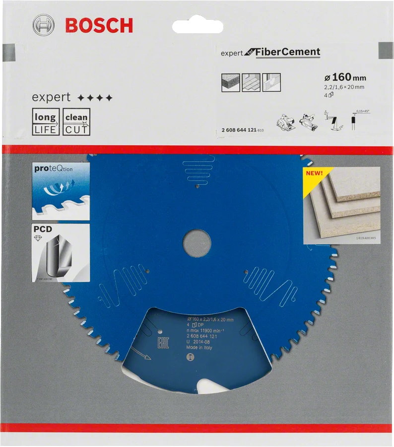 Bosch Kreissägeblatt Expert für Fibre Cement, 160 x 20 x 2,2 mm, 4