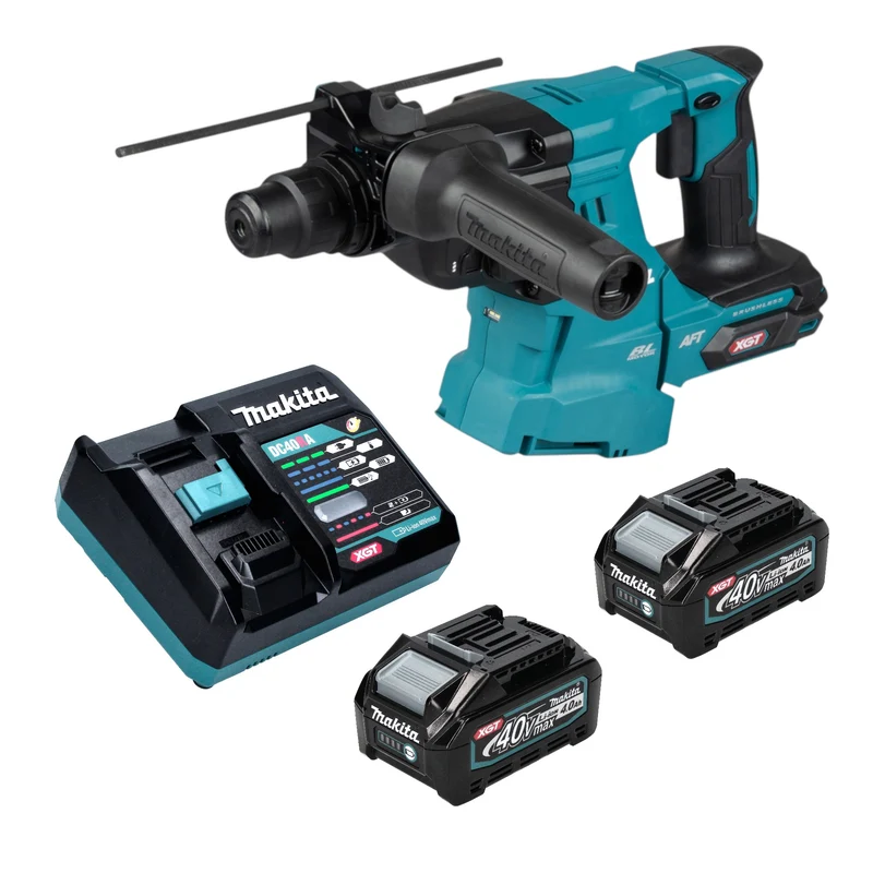 Makita HR 011 GM201 Akku Kombihammer 40 V max. 3,3 J SDS plus Brushless + 2x Akku 4,0 Ah + Ladegerät
