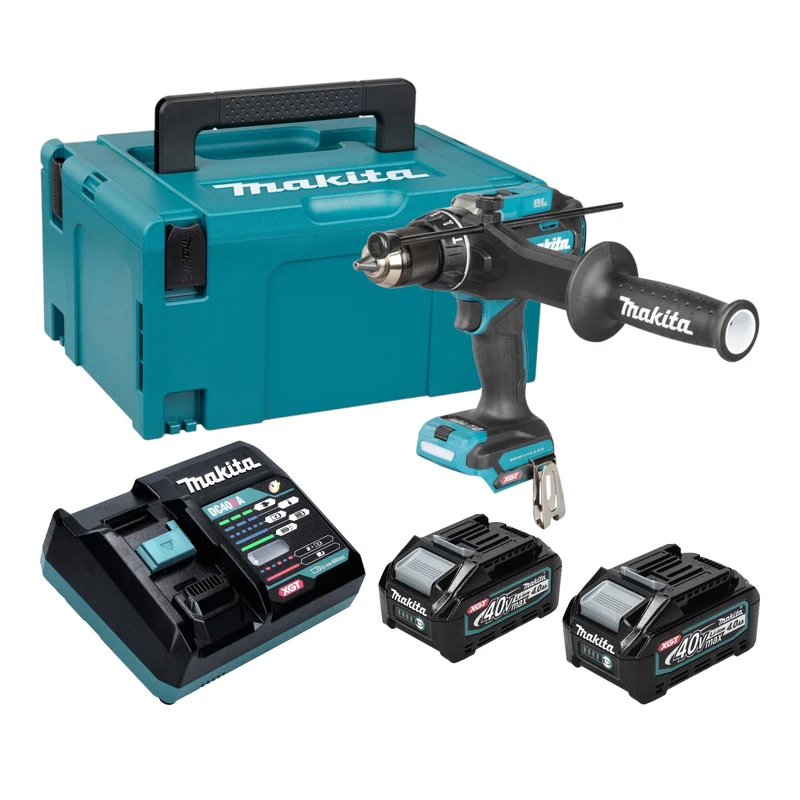 Makita HP 003 GM201 Akku Schlagbohrschrauber 40 V max. 180 Nm Brushless + 2x Akku 4,0 Ah + Ladegerät + Makpac