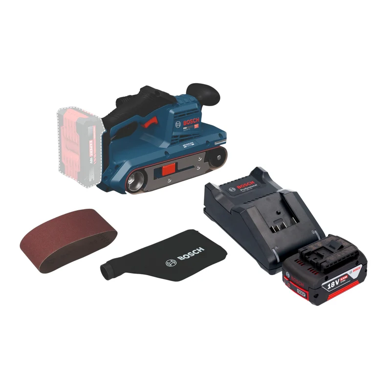 Bosch GBS 18V-75 Akku Bandschleifer 18 V 76 x 533 mm Brushless + 1x Akku 5,0 Ah + Ladegerät