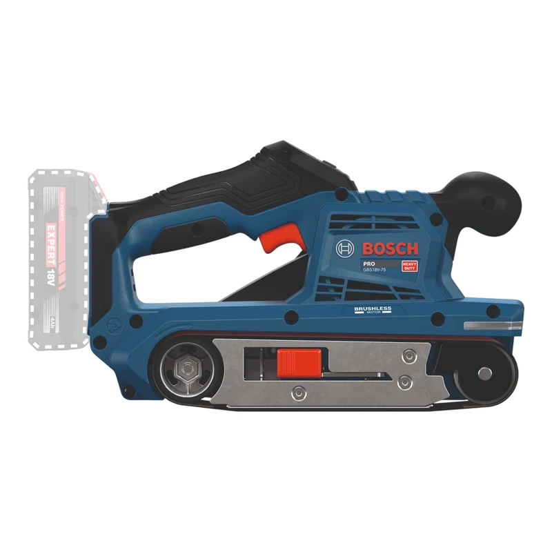 Bosch GBS 18V-75 Akku Bandschleifer 18 V 76 x 533 mm Brushless + 1x Akku 5,0 Ah + Ladegerät