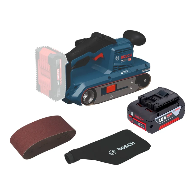 Bosch GBS 18V-75 Akku Bandschleifer 18 V 76 x 533 mm Brushless + 1x Akku 4,0 Ah - ohne Ladegerät