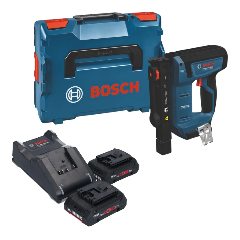 Bosch GTH 18V-14 Akku Holzklammerer 18 V 10,6 x 6 - 14 mm Brushless + 2x ProCORE Akku 4,0 Ah + Ladegerät + L-Boxx