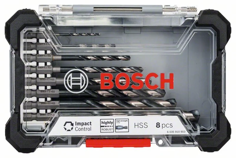 Bosch PRO Metal HSS-G Impact Spiralbohrer-Set, 8-tlg.