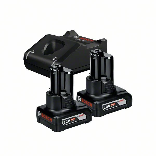 Bosch Professional 12 V Starter Set 2x 12V 6.0 Ah Akku + GAL 12V-40
