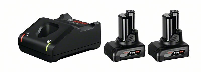 Bosch Professional 12 V Starter Set 2x 12V 6.0 Ah Akku + GAL 12V-40