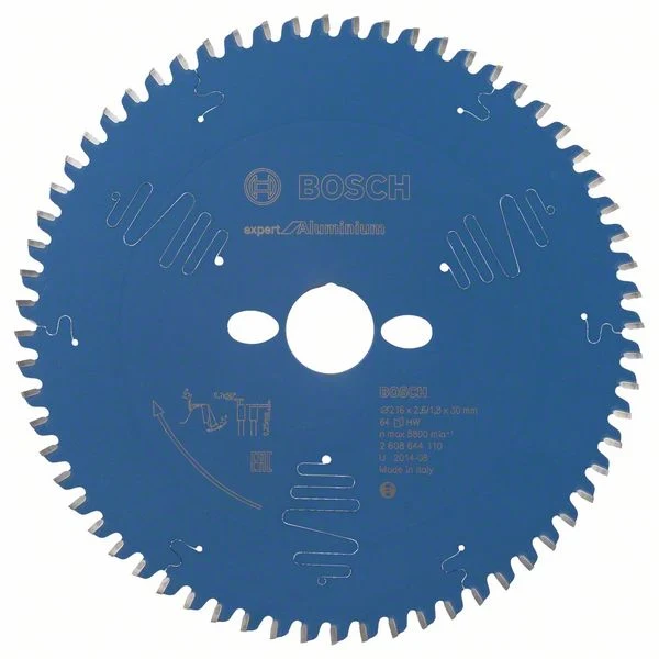 Bosch Expert for Aluminium Kreissägeblatt Ø 216/30 64 Zähne Alu
