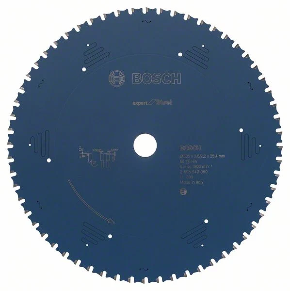 Bosch Kreissägeblatt Expert for Steel, 305 x 25,4 x 2,6 mm, 60